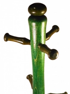 Wooden stand for 6 cups green